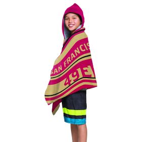 NFL 606 49ers - Juvy Hooded Towel, 22"X51"