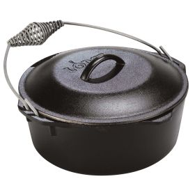 Cast Iron 5 Quart Seasoned Cast Iron Dutch Oven With Bail Handle