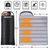 ANTARCTICA GEAR Heated Sleeping Bag with 16000mAh 12V Battery Pack 5pcs Heating Areas Sleeping Bags for Adults 3 Adjustable Heating Levels Cold Weathe