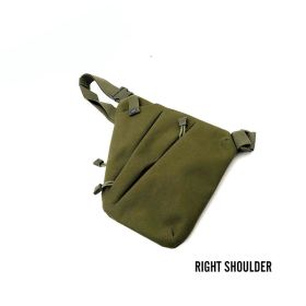 Men's Nylon Shoulder Bag; Multifunctional Concealed Tactical Storage Bag; Holster (Color: Green Right, material: Nylon)