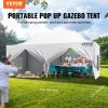 VEVOR 10x10 FT Pop up Canopy with Removable Sidewalls, Instant Canopies Portable Gazebo & Wheeled Bag, UV Resistant Waterproof, Enclosed Canopy Tent f